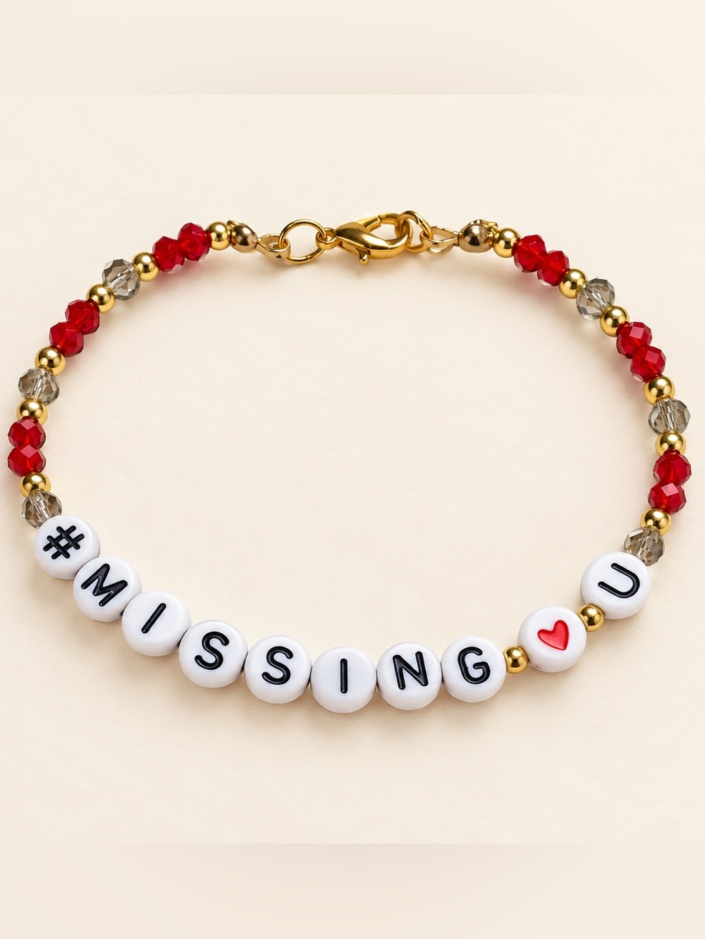 "MISSING U" Letter Bracelet